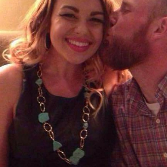 Turquoise Stone & Gold Long Necklace - Picture 5 of 5